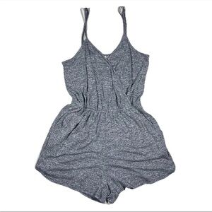 Mossimo Sleeveless Women’s Romper S Heather Blue Loungewear Swim Coverup Pockets